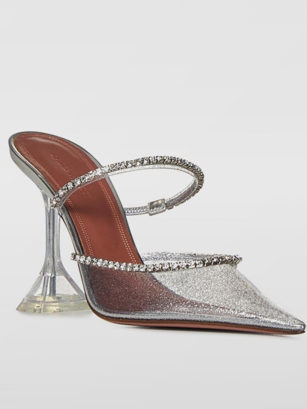 Gilder Glass muleGlitter- Amina Muaddi